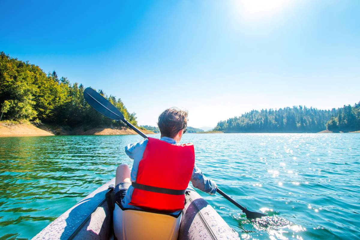 Kayaking on Lake Lokvarsko